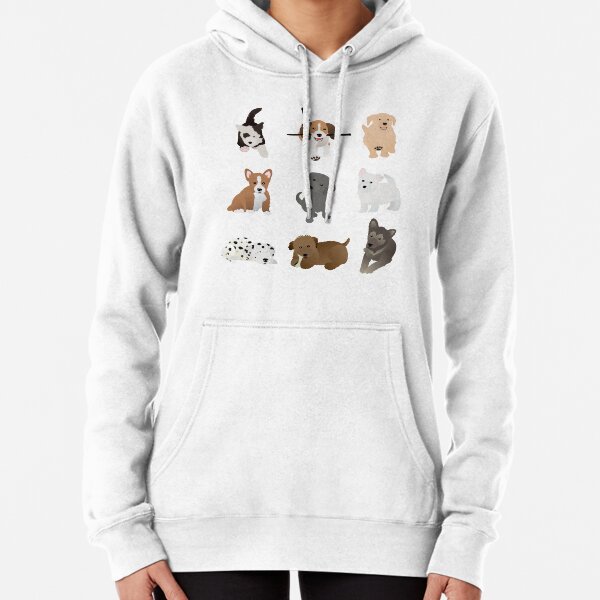 puppies (blue) Pullover Hoodie