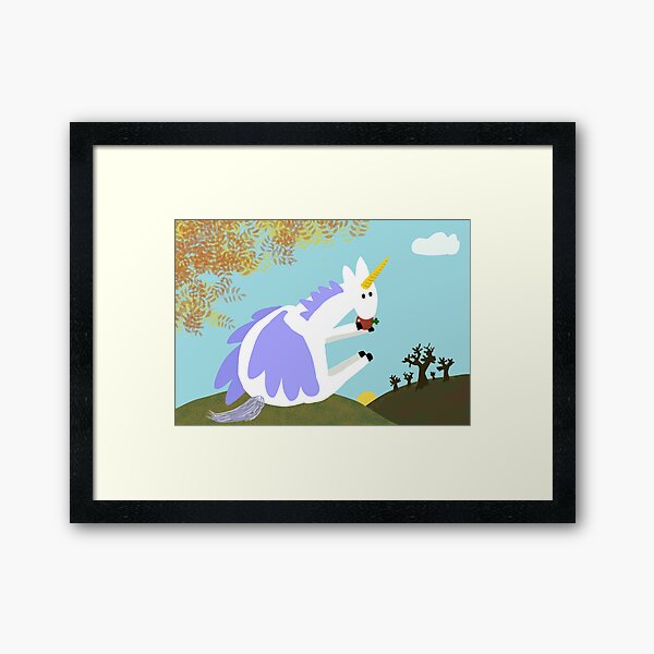 Pegacorn Takes A Break Framed Art Print