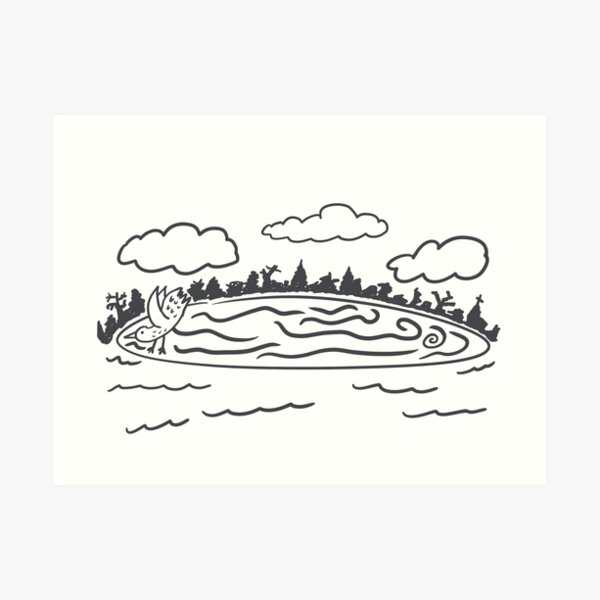 Westbrook Maine Ice Disk Art Print