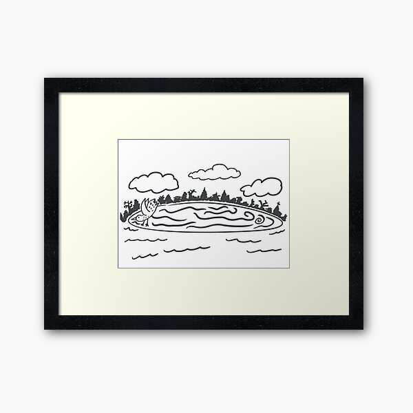 Westbrook Maine Ice Disk Framed Art Print