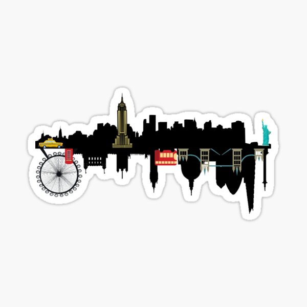 NYC and London Sticker