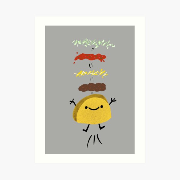 Taco Jumps For Joy Art Print