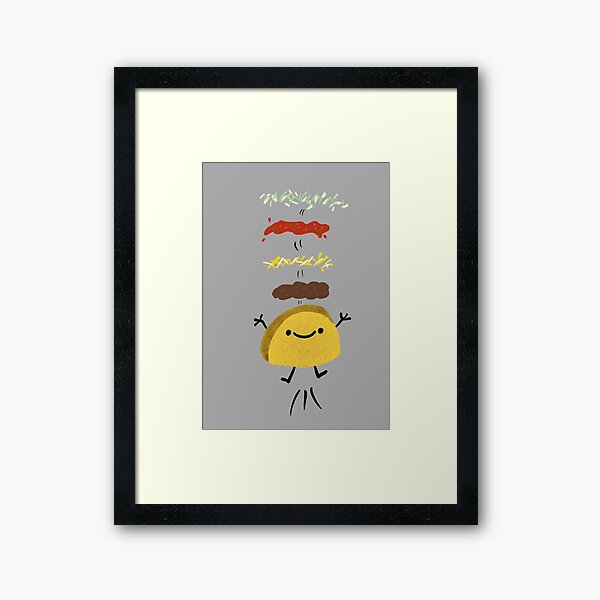 Taco Jumps For Joy Framed Art Print