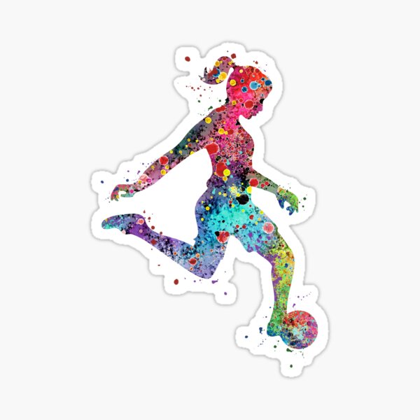 Item preview, Soccer Girl Watercolor Painting Art Print Gifts designed and sold by LotusGifts.
