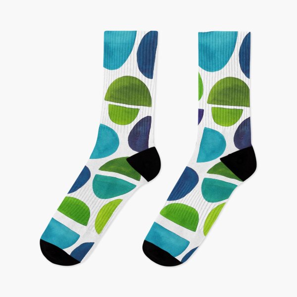 Item preview, Blue Green Semi Circles designed and sold by Sally Cummings.