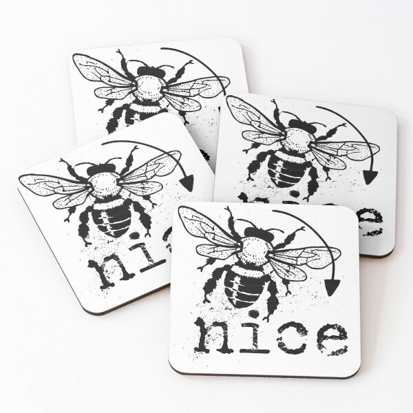 Item preview, Bee nice typography text art quote by Word Fandom - wordfandom designed and sold by Kerry Pritchard.