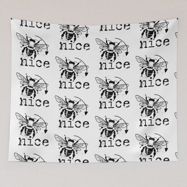 Item preview, Bee nice typography text art quote by Word Fandom - wordfandom designed and sold by Kerry Pritchard.