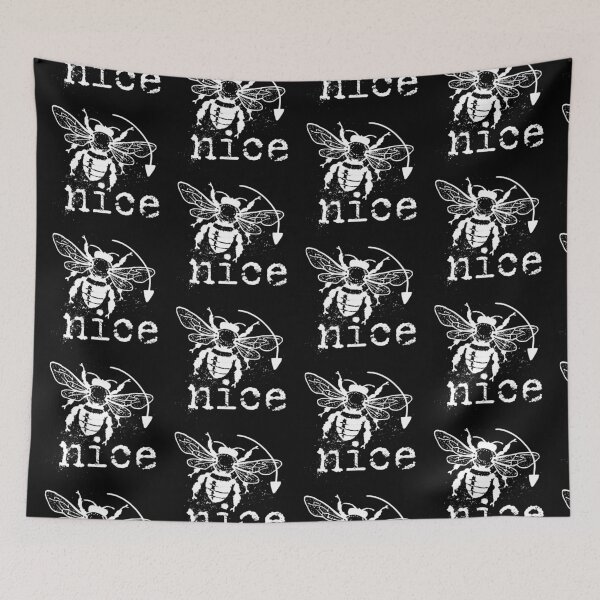Item preview, Bee nice typography text art quote by Word Fandom - wordfandom designed and sold by Kerry Pritchard.