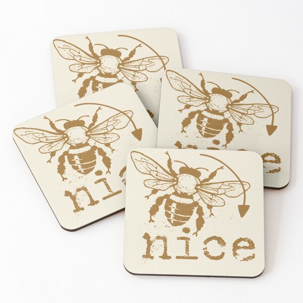 Item preview, Bee nice typography text art quote by Word Fandom - wordfandom designed and sold by Kerry Pritchard.
