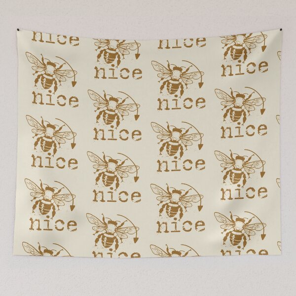 Item preview, Bee nice typography text art quote by Word Fandom - wordfandom designed and sold by Kerry Pritchard.