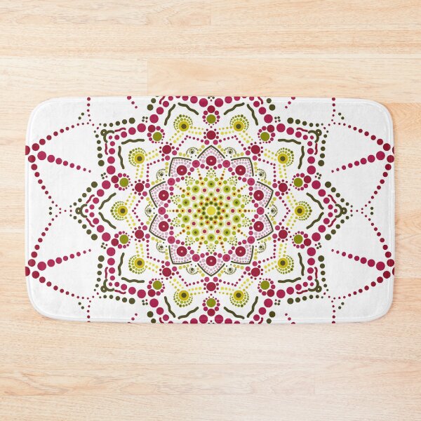 Item preview, Zen Dot Mandala with Red and Yellow Petals - Art Print designed and sold by legacyholistic.