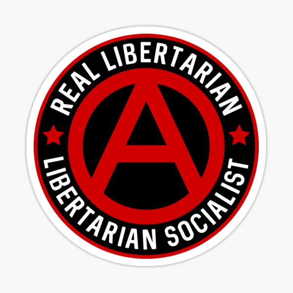 Vista previa del artículo con la obra «Libertarian Socialist», diseñado y vendido por Anarcha-Maenad.
