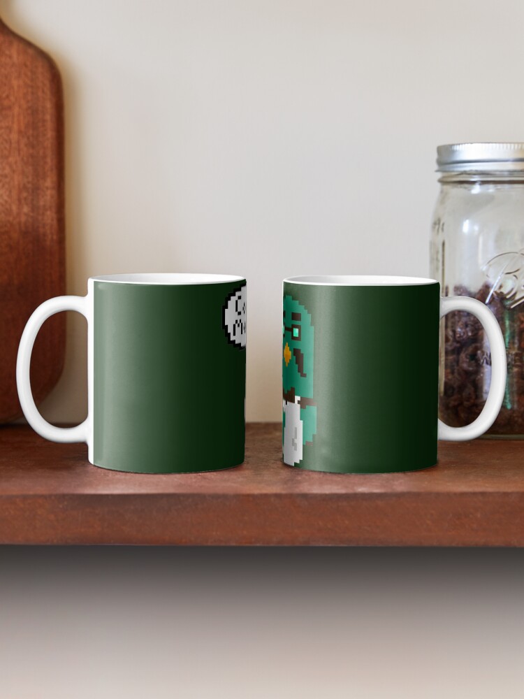 Alternate view of "Coo Man" Brewster pixel art (Animal Crossing) Mug