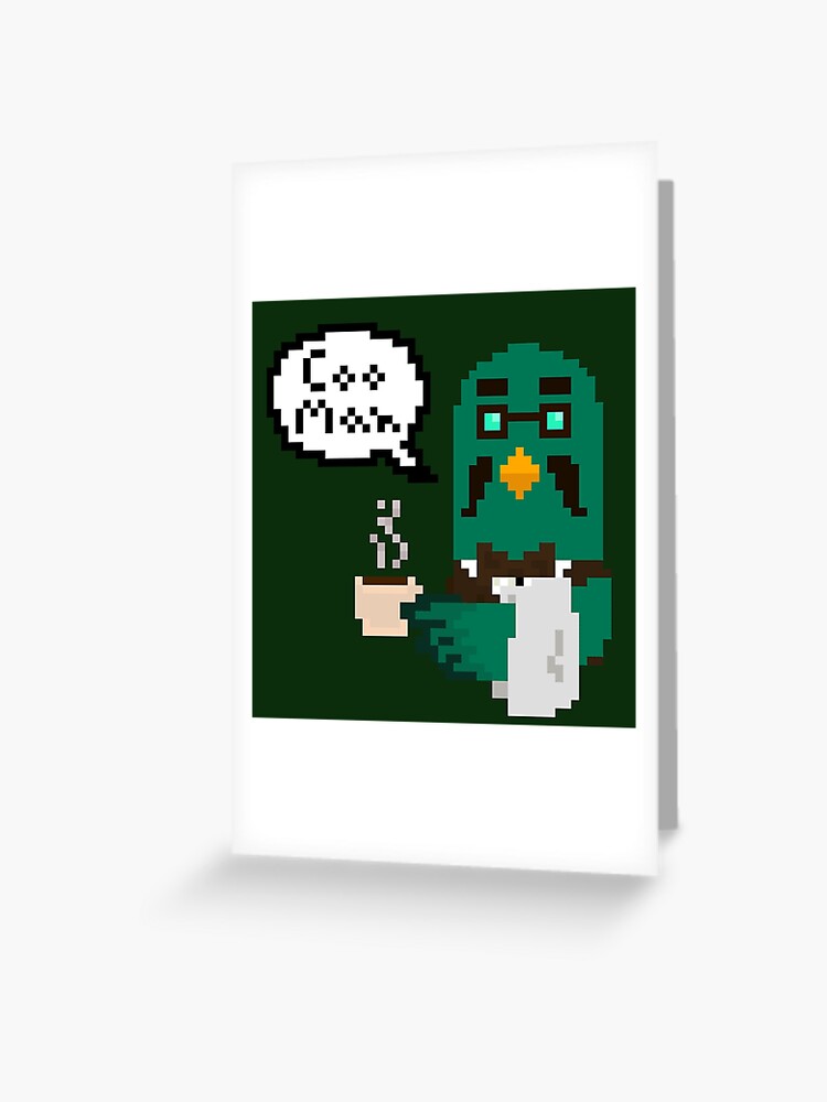 Tarjetas De Felicitacion Coo Man Brewster Pixel Art Animal Crossing De Sarahhaynes Redbubble