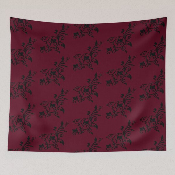 Item preview, PATTERN 11 ON DARK SCARLET designed and sold by PetsandBeyond.