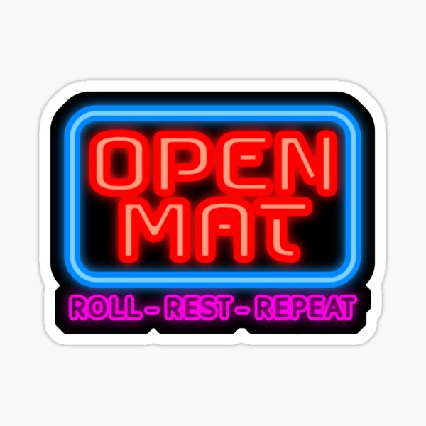 Open Mat 2 - Jiu Jitsu rolls - roll, rest, repeat Sticker
