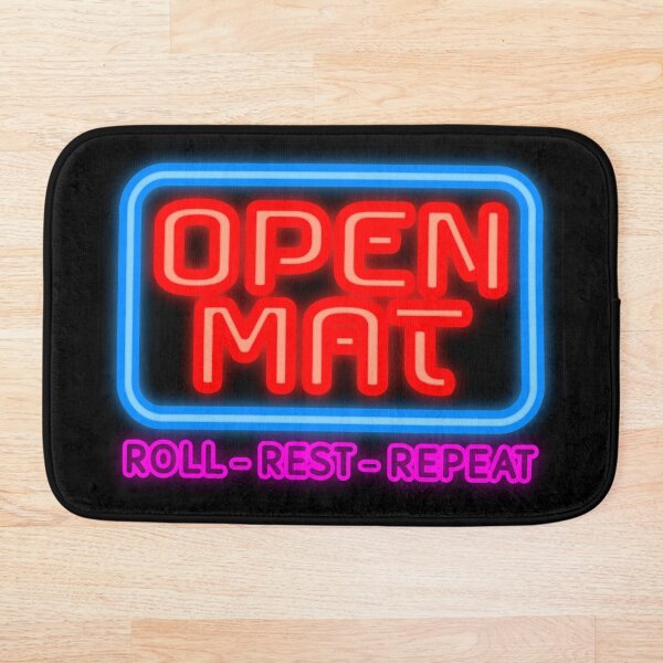 Open Mat 2 - Jiu Jitsu rolls - roll, rest, repeat Bath Mat