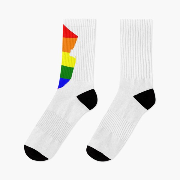 Item preview, Gay Pride LGBT Love Rainbow T Shirt - New Jersey Rainbow Flag designed and sold by SolarFlair Designs.