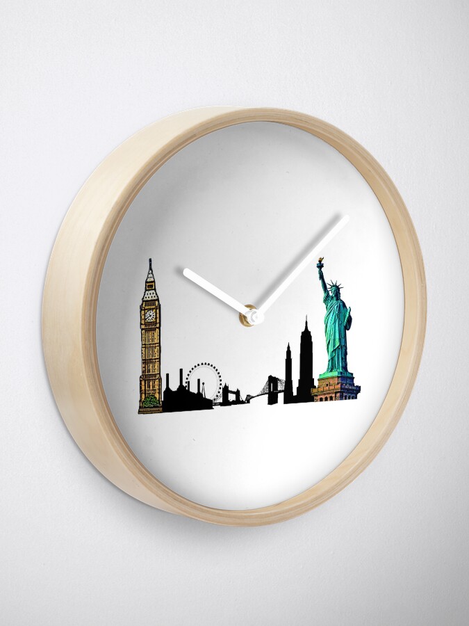 Thumbnail 2 of 4, Clock, London & New York City designed and sold by lidimentos.