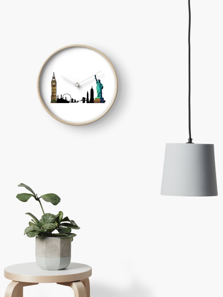 Thumbnail 1 of 4, Clock, London & New York City designed and sold by lidimentos.