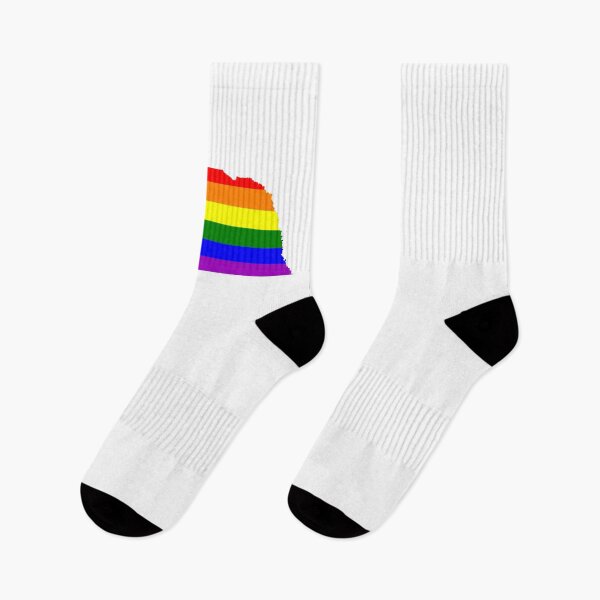 Item preview, Gay Pride LGBT Love Rainbow T Shirt - Nebraska Rainbow Flag designed and sold by SolarFlair Designs.