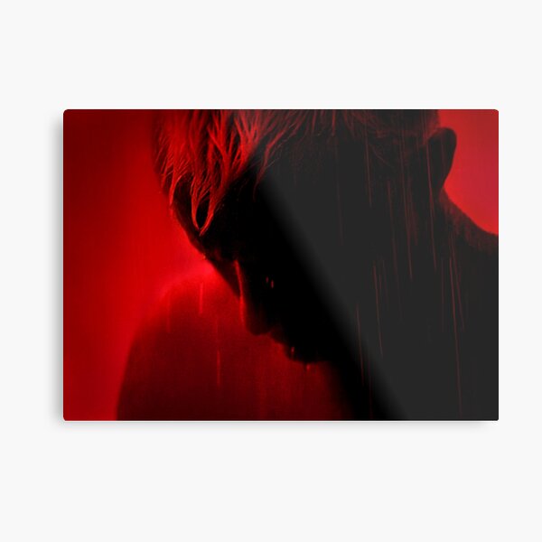 Tears in Red Metal Print