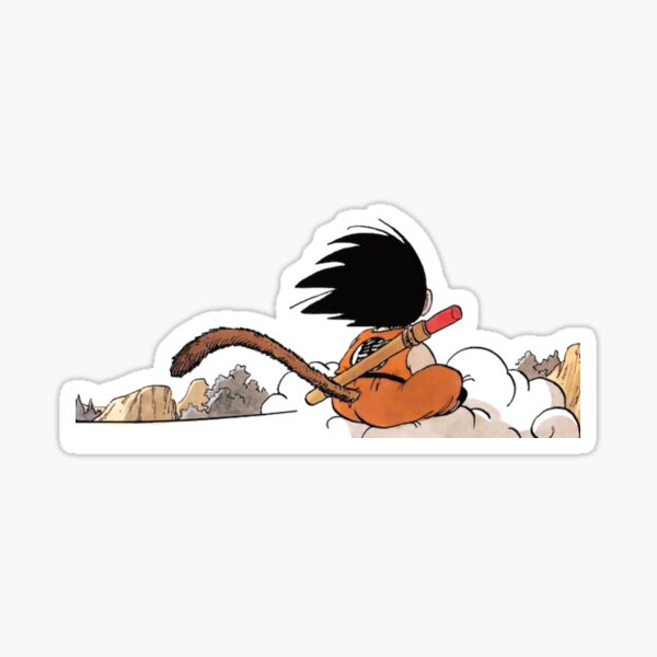 Kid Goku on Nimbus Sticker