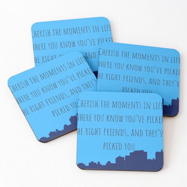 Item preview, Cherish The Moments - Blue Background With City Buildings designed and sold by KayLadyBug.