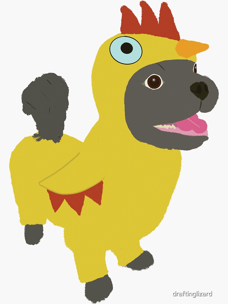 Dog in chicken clearance costume