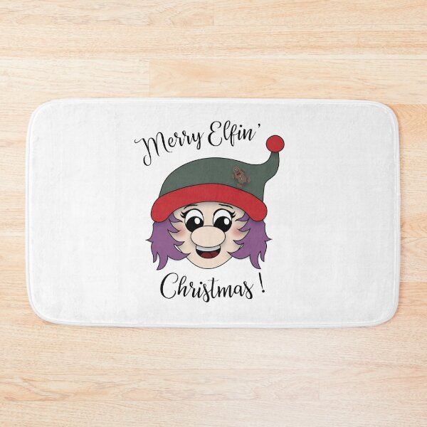 Item preview, Merry Elfin' Christmas Santa's Elf Girl Purple Hair Christmas Holiday designed and sold by DesignsofWhimsy.