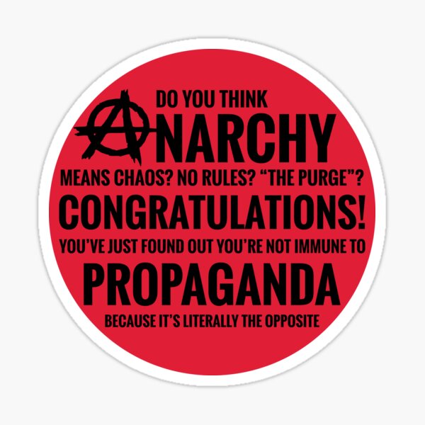 Item preview, Anarchy vs Propaganda (redesign) designed and sold by Anarcha-Maenad.