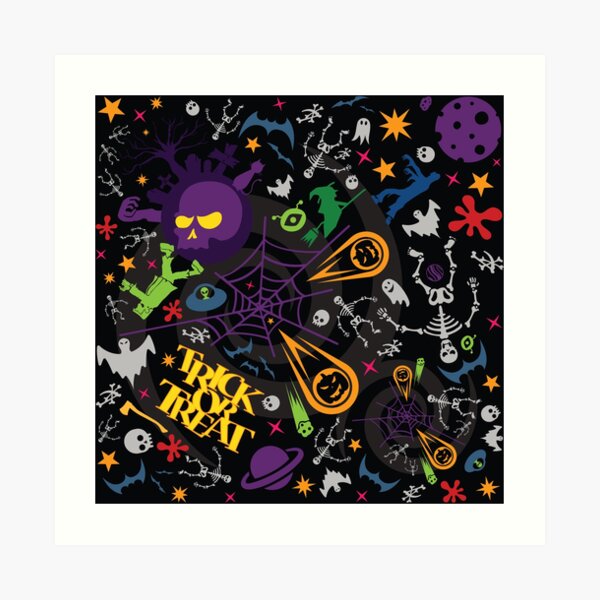 Space is the Place for Halloween Art Print
