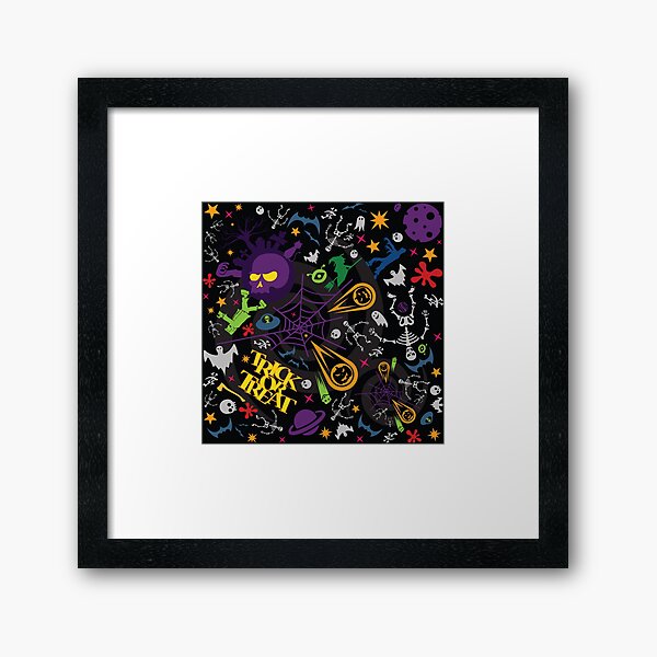 Space is the Place for Halloween Framed Art Print