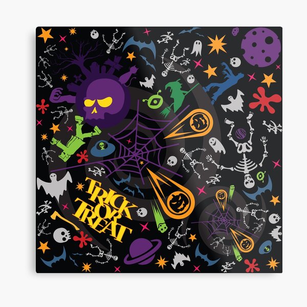 Space is the Place for Halloween Metal Print