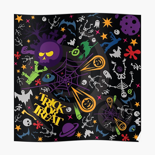 Space is the Place for Halloween Poster
