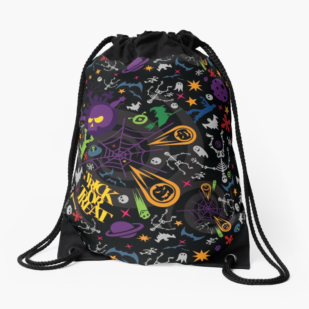 Space is the Place for Halloween Drawstring Bag