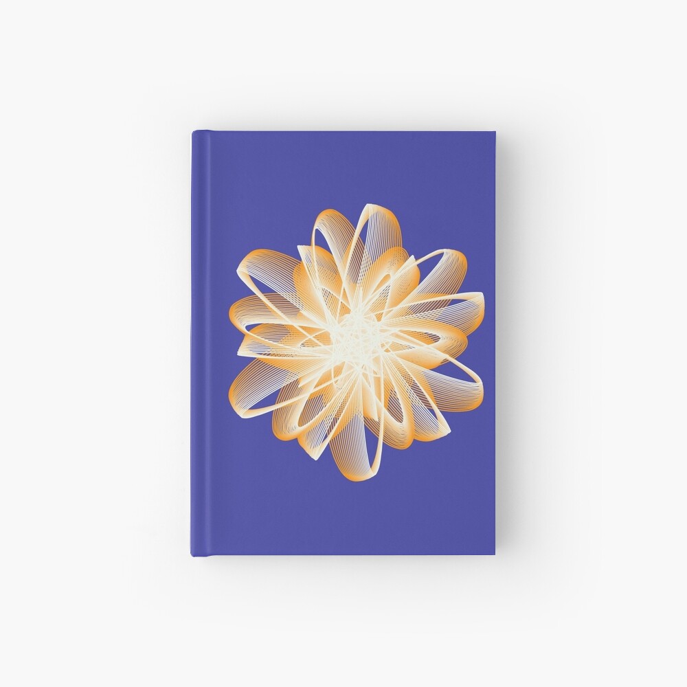 Abstract flower in orange Hardcover Journal