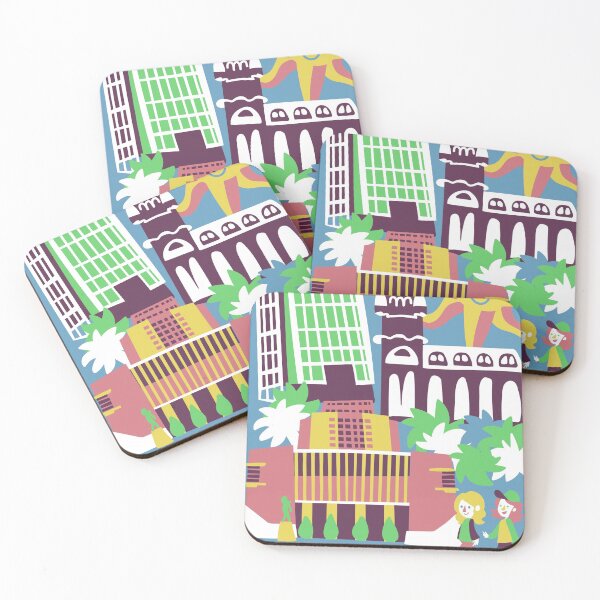 Item preview, Montevideo Architecture Travel Poster designed and sold by bonkish.
