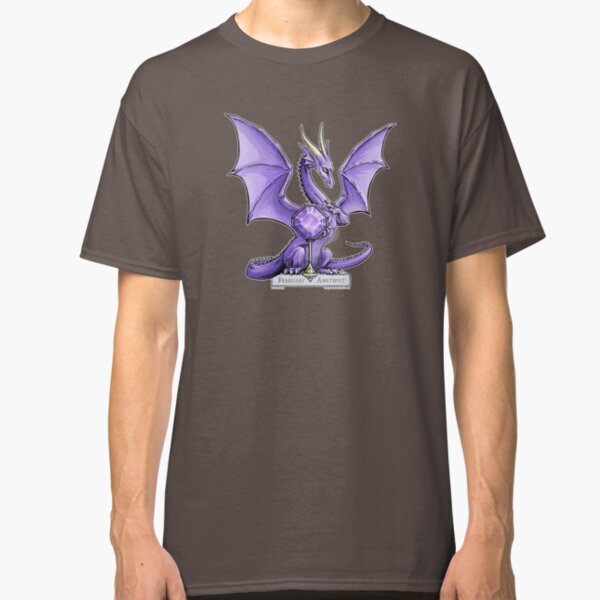 Birthstone Dragon: February Amethyst Illustration Classic T-Shirt