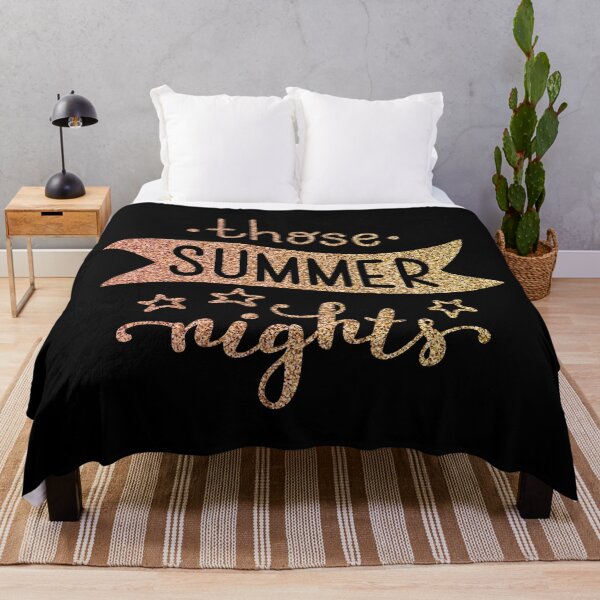 Item preview, Those Summer Nights Quote - Glitter on Black designed and sold by MysticMagpie.
