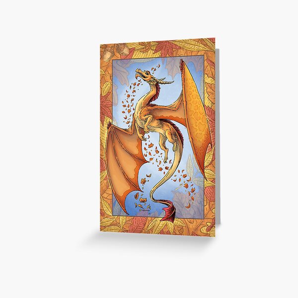 The Dragon of Autumn Card Greeting Card