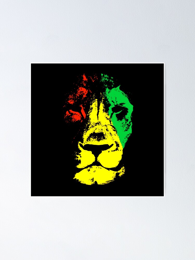 Beautiful Lion Face Rasta Colors Style T-Shirt Beautiful Lion Face Rasta Colors Style T-Shirt