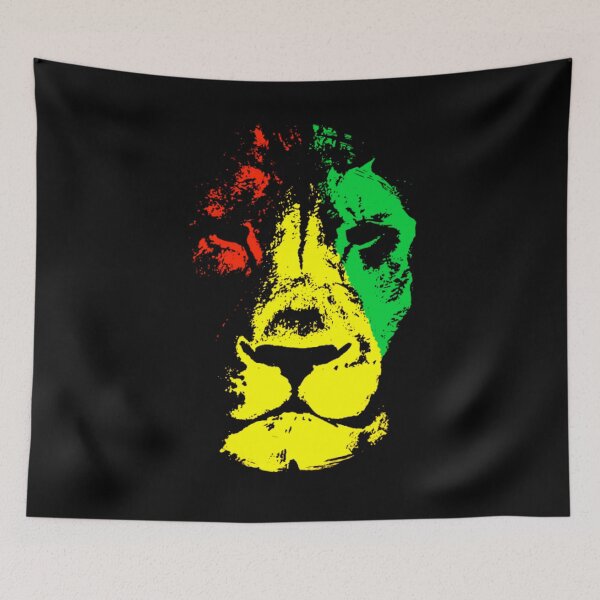 Item preview, Rastafari Lion Face Rasta Colors Style designed and sold by wishtopia.