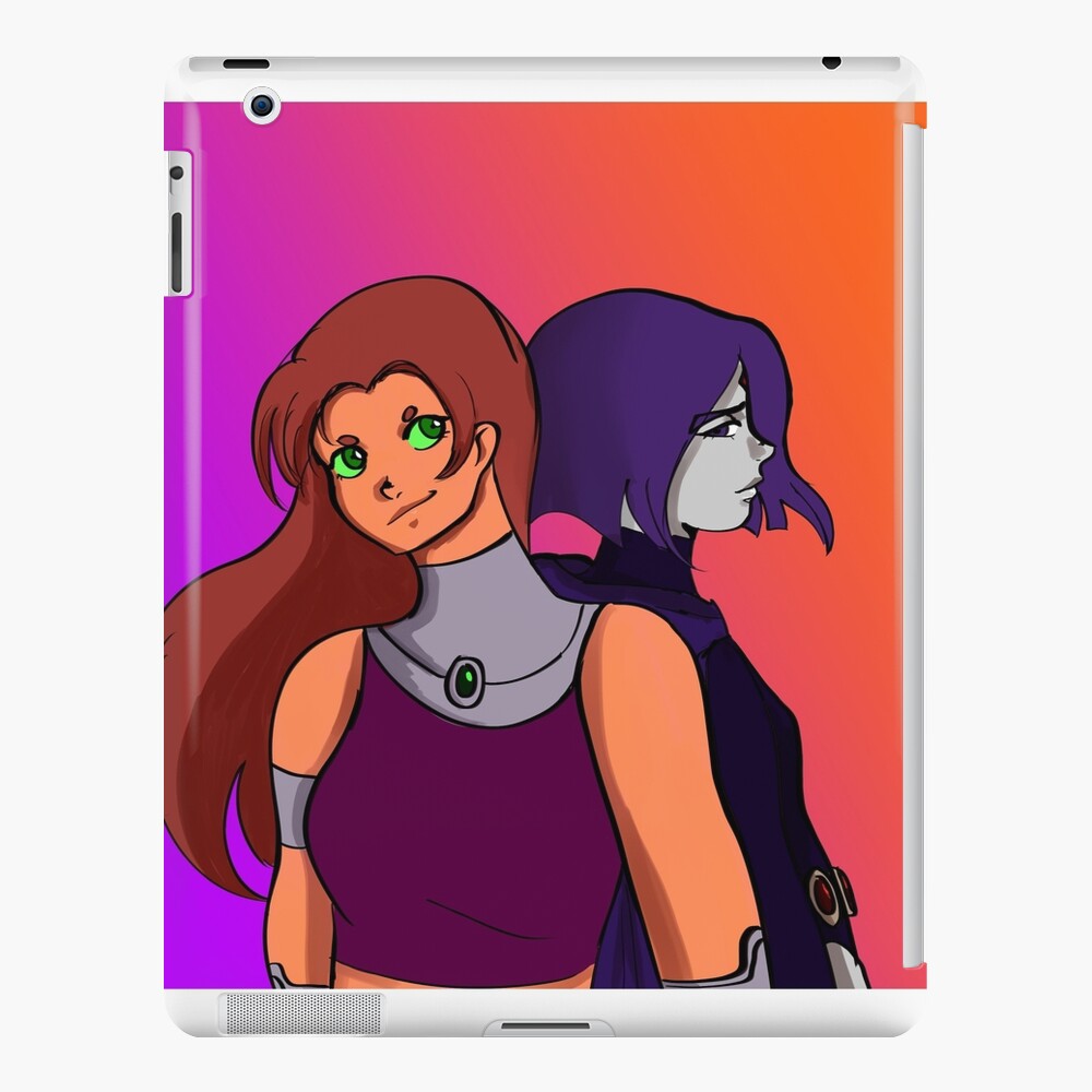 Raven and Starfire back to back