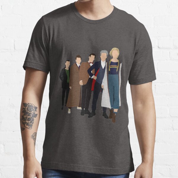 Doctor Who - All Five Modern Doctors (DW Inspired) - 9th, 10th, 11th, 12th and 13th Doctors Essential T-Shirt