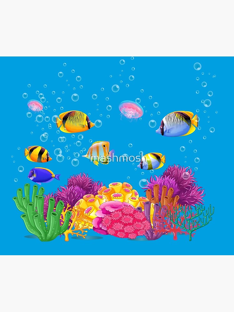 colorful tropical Fish on a coral reef Marine Life Beautiful