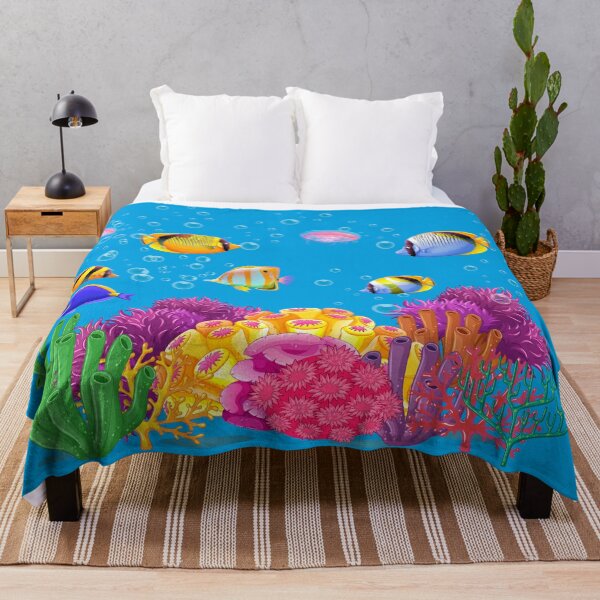 Item preview,  colorful tropical Fish on a coral reef  Marine Life Beautiful Underwater World designed and sold by mashmosh.