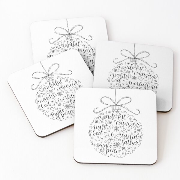 Item preview, Wonderful, counselor Christmas bauble (black) designed and sold by Rebecca Claire Designs.