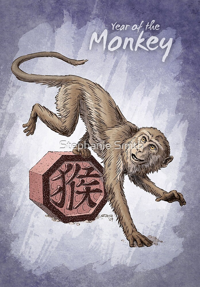 chinese new year of the monkey card