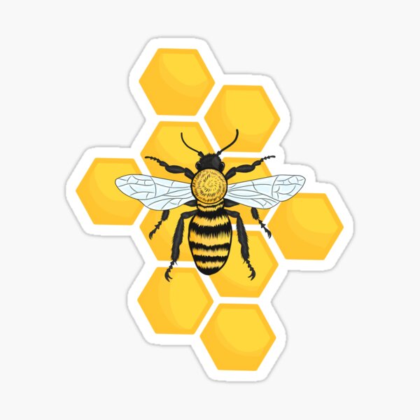 Simple bee sticker